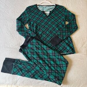 Plaid Green and Black Pajamas